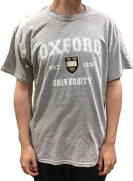 Oxford University - Grey - Colour Crest Printed T-shirt - Official apparel of this famous Institution