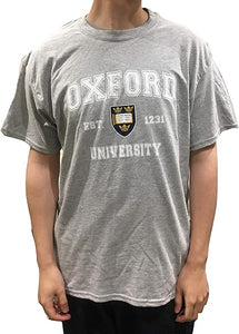 Oxford University - Grey - Colour Crest Printed T-shirt - Official apparel of this famous Institution