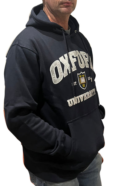 Oxford University Embroidered Hoody - Navy Blue - Official Apparel of the Famous University of Oxford