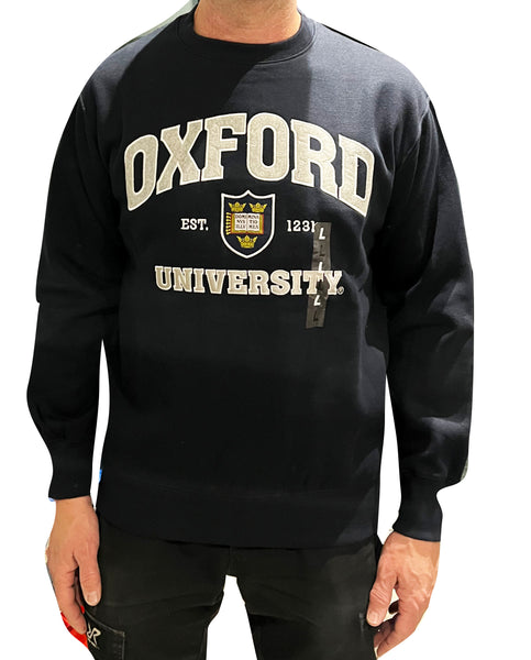 Oxford University Embroidered Sweatshirt - Navy - Official Apparel of the Famous University of Oxford