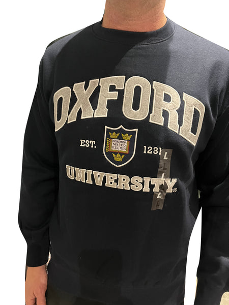 Oxford University Embroidered Sweatshirt - Navy - Official Apparel of the Famous University of Oxford