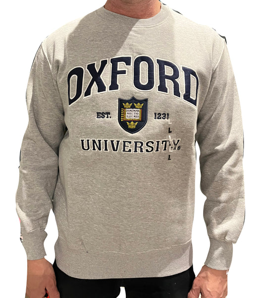 Oxford University Embroidered Sweatshirt - Grey - Official Apparel of the Famous University of Oxford