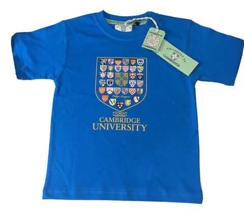 Kids Cambridge College Crest T-shirt - Official Apparel of the Famous Univeristy of Cambridge
