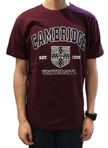 Cambridge University T-shirt - Official Licenced Apparel of the Famous University of Cambridge