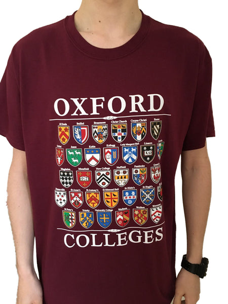 Colleges of Oxford T-Shirt - Maroon