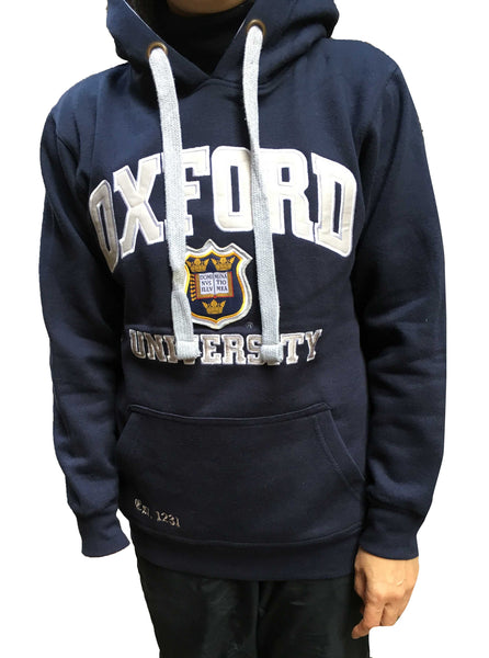 Oxford University Embroidered Hoody - Navy Blue - Official Apparel of the Famous University of Oxford