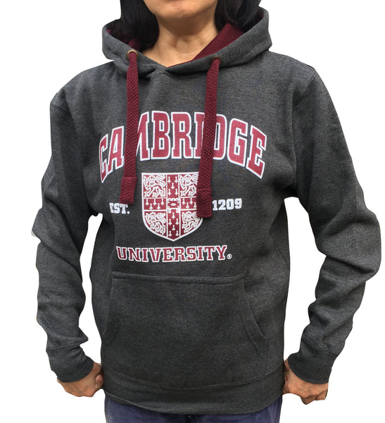 Cambridge University Printed Hoody - Charcoal - Official Licenced Apparel