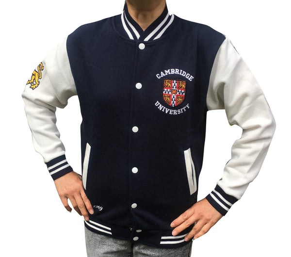 Cambridge University Embroidered Varsity Jacket - Navy - Official Apparel