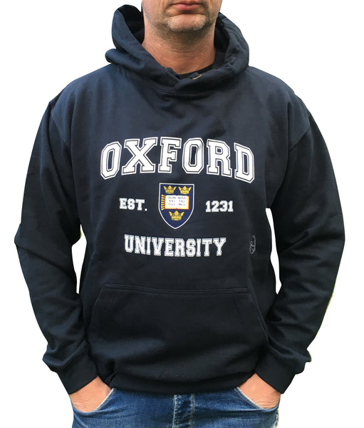 Oxford University Printed Hoody - Navy - Official Apparel of the Famous University of Oxford